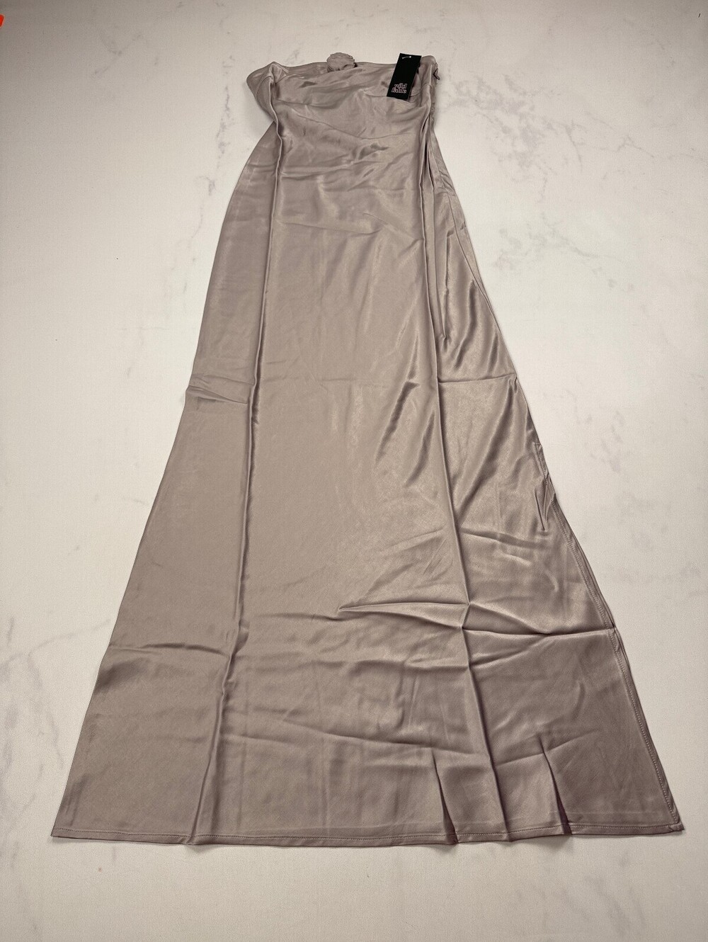 Wikl Fable Maxi Dress Dove Gray Modern Classic Standout Style - Womens XS
